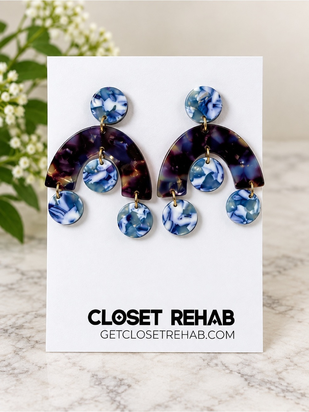 Closet Rehab Arch Drop Earrings in You Do Blue